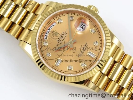 0103 StreetReady Day Date 36 YG TWSF Best Edition YG Diamonds Dial on YG Bracelet A 1616